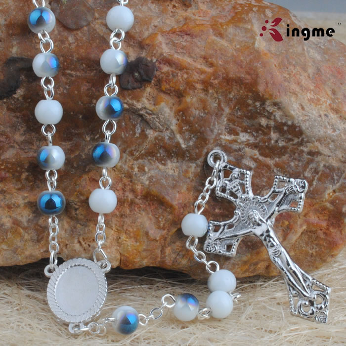 ,galss beads rosary